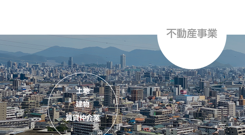 不動産事業、土地、建物、賃貸仲介業